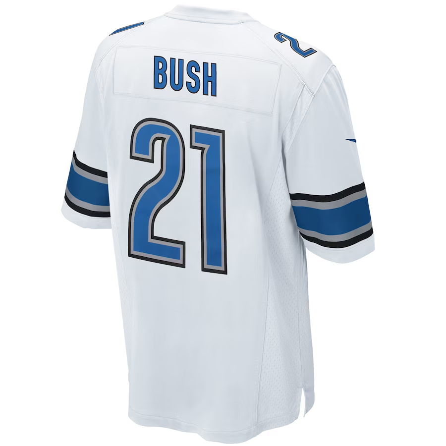 Reggie Bush Detroit Lions Game Jersey - White