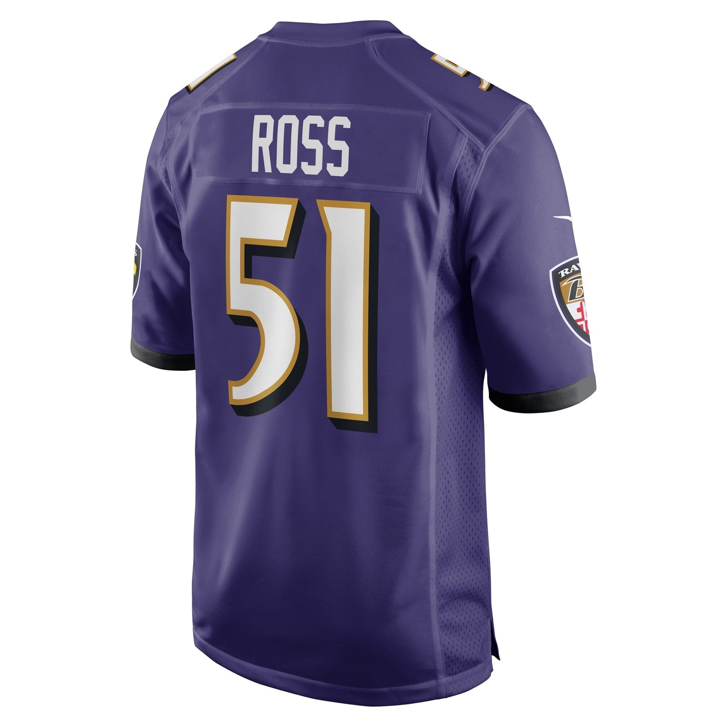 Josh Ross Baltimore Ravens Game Jersey - Purple