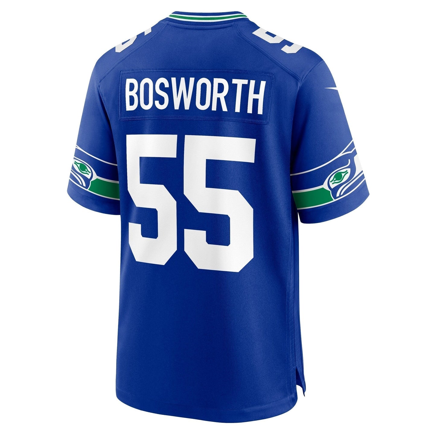 Brian Bosworth Seattle Seahawks Throwback Retired Game Jersey - Royal