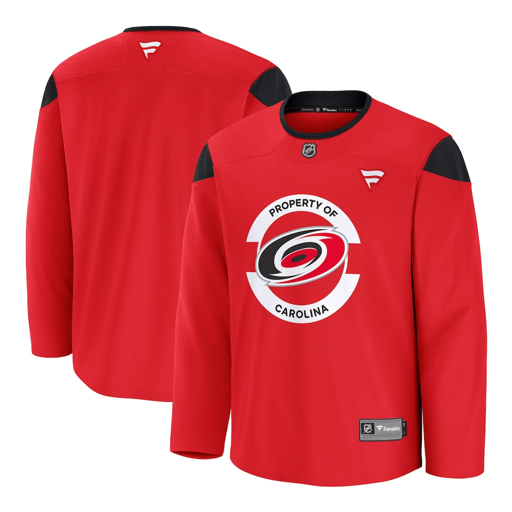 Men's Carolina Hurricanes Fanatics Red Practice Blank Jersey