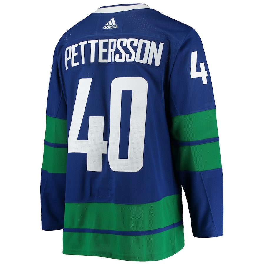 Men's Vancouver Canucks Elias Pettersson Blue 2020/21 Authentic Alternate Player Jersey