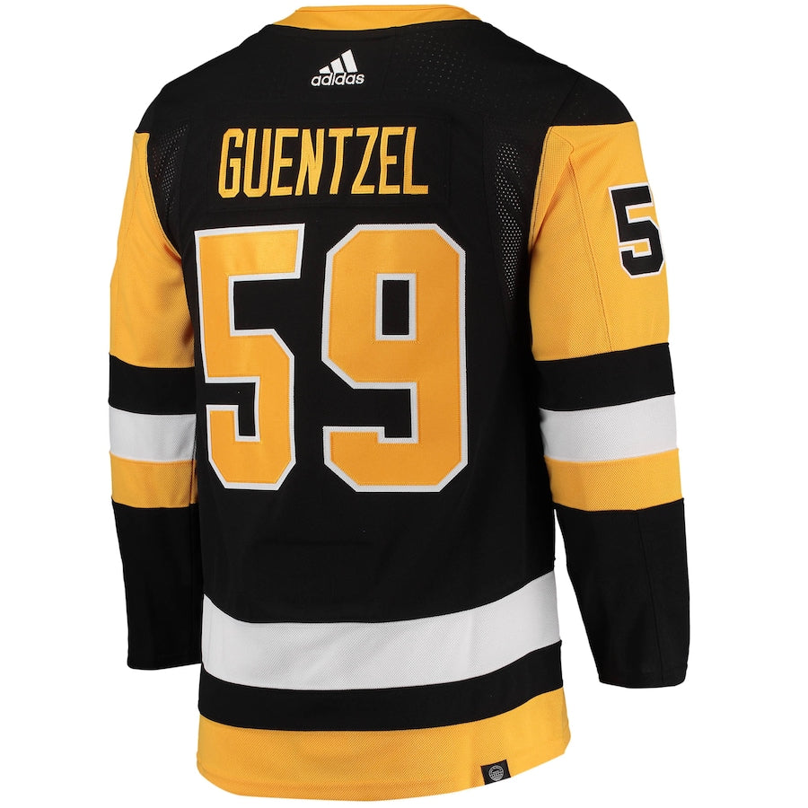 Men's Pittsburgh Penguins Jake Guentzel Black Home Primegreen Authentic Player Jersey