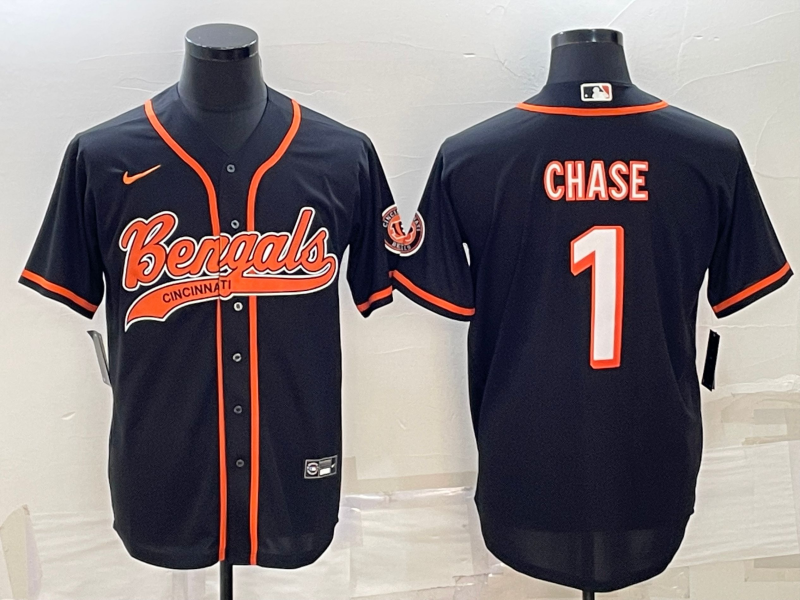 Men's Cincinnati Bengals Ja'Marr Chase Black Fashion Game Jersey
