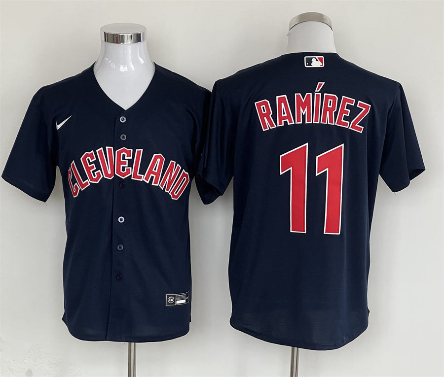 Men's Cleveland Guardians Jose Ramirez Navy Replica Player Jersey
