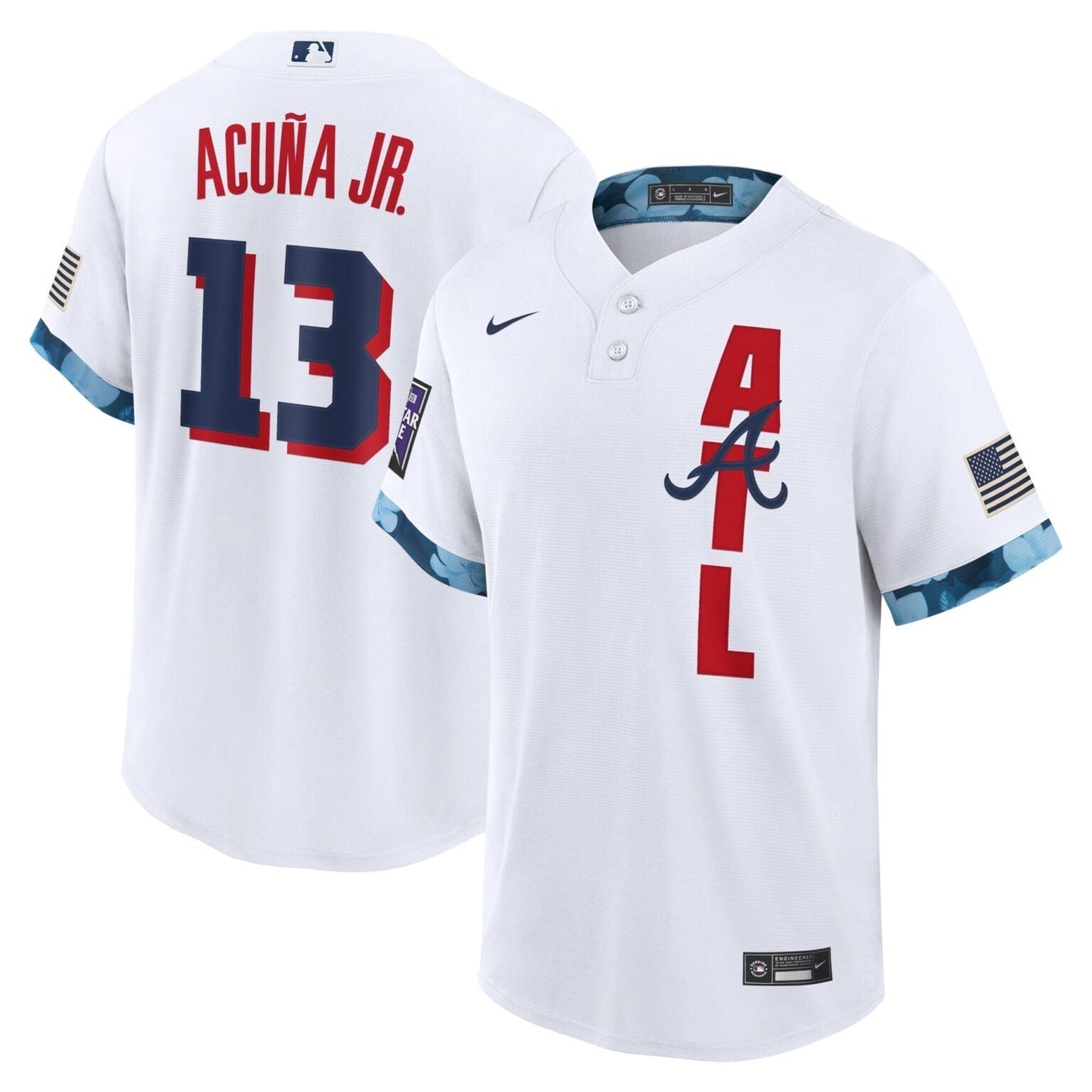 Ronald Acuna Jr Atlanta Braves White 2021 All-Star Jersey White