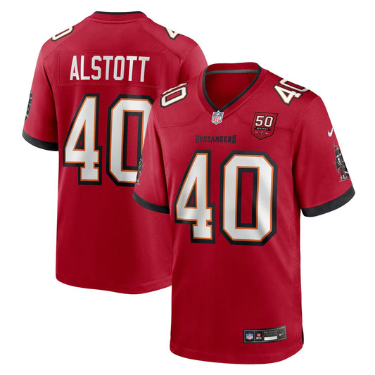 Tampa Bay Buccaneers Mike Alstott Red 50th Season Team Game Jersey
