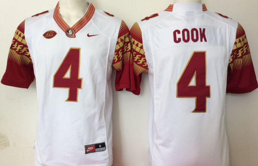 Men's Florida State Seminoles Dalvin Cook White Player Game Jersey
