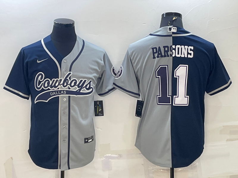 Men's Dallas Cowboys Micah Parsons Navy/Gray Player Jersey Joint Edition