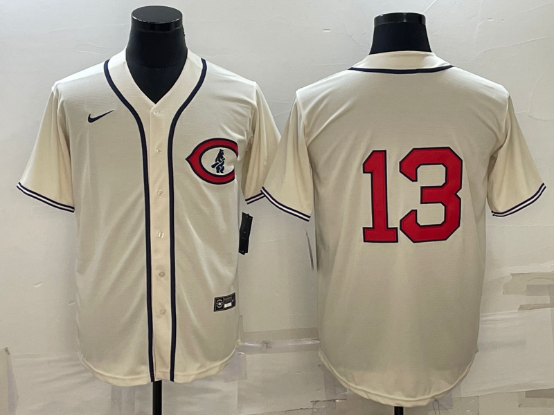 Men's Chicago Cubs Starlin Castro Cream Player Name Jersey