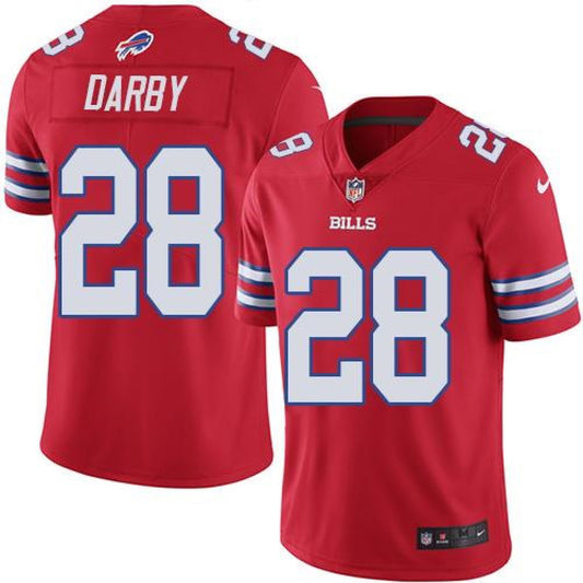 Bills #28 Ronald Darby Red Youth Stitched NFL Limited Rush Jersey