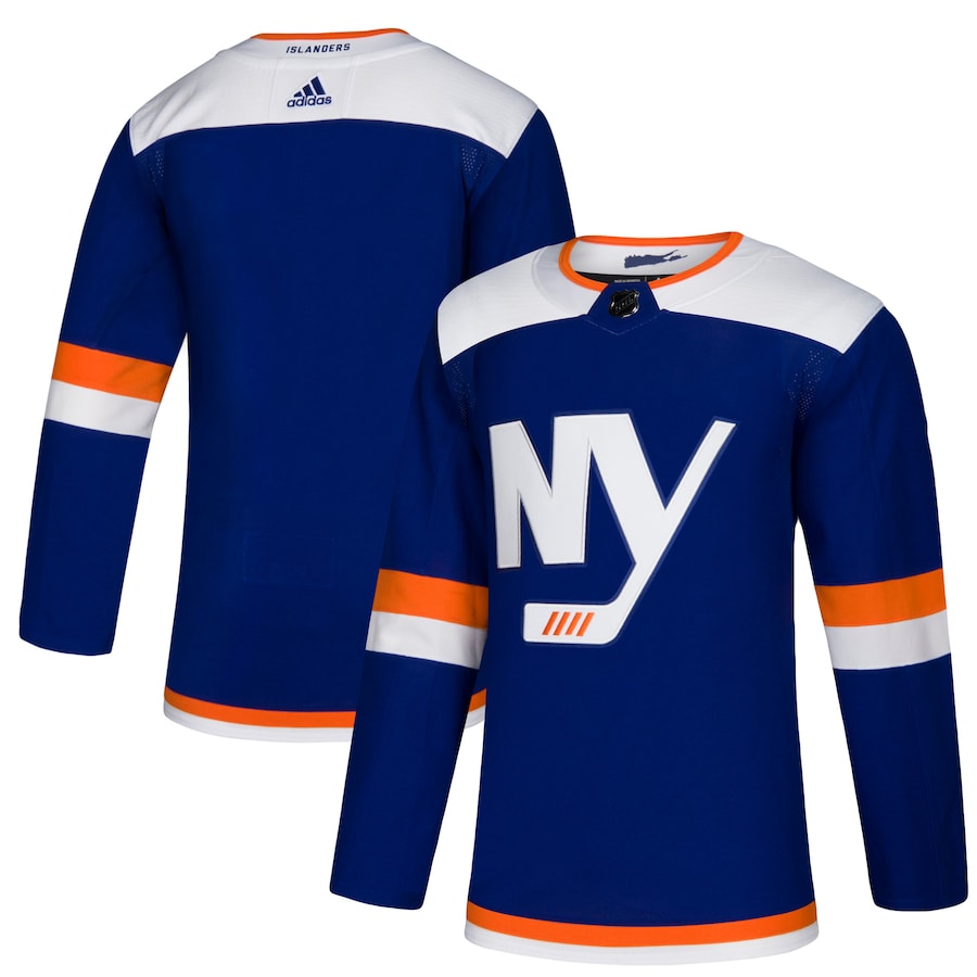 Custom New York Islanders Alternat Blank Jersey - Blue
