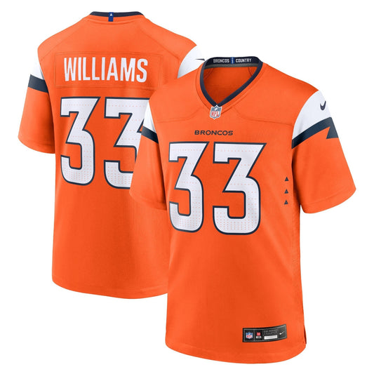 Javonte Williams Denver Broncos  Mile High Collection Game Jersey - Orange