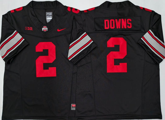 Men's Ohio State Buckeyes Caleb Downs #2 Black Player Jersey