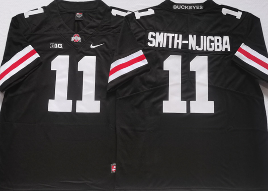Men's Ohio State Buckeyes Jaxon Smith-Njigba Black Player Jersey