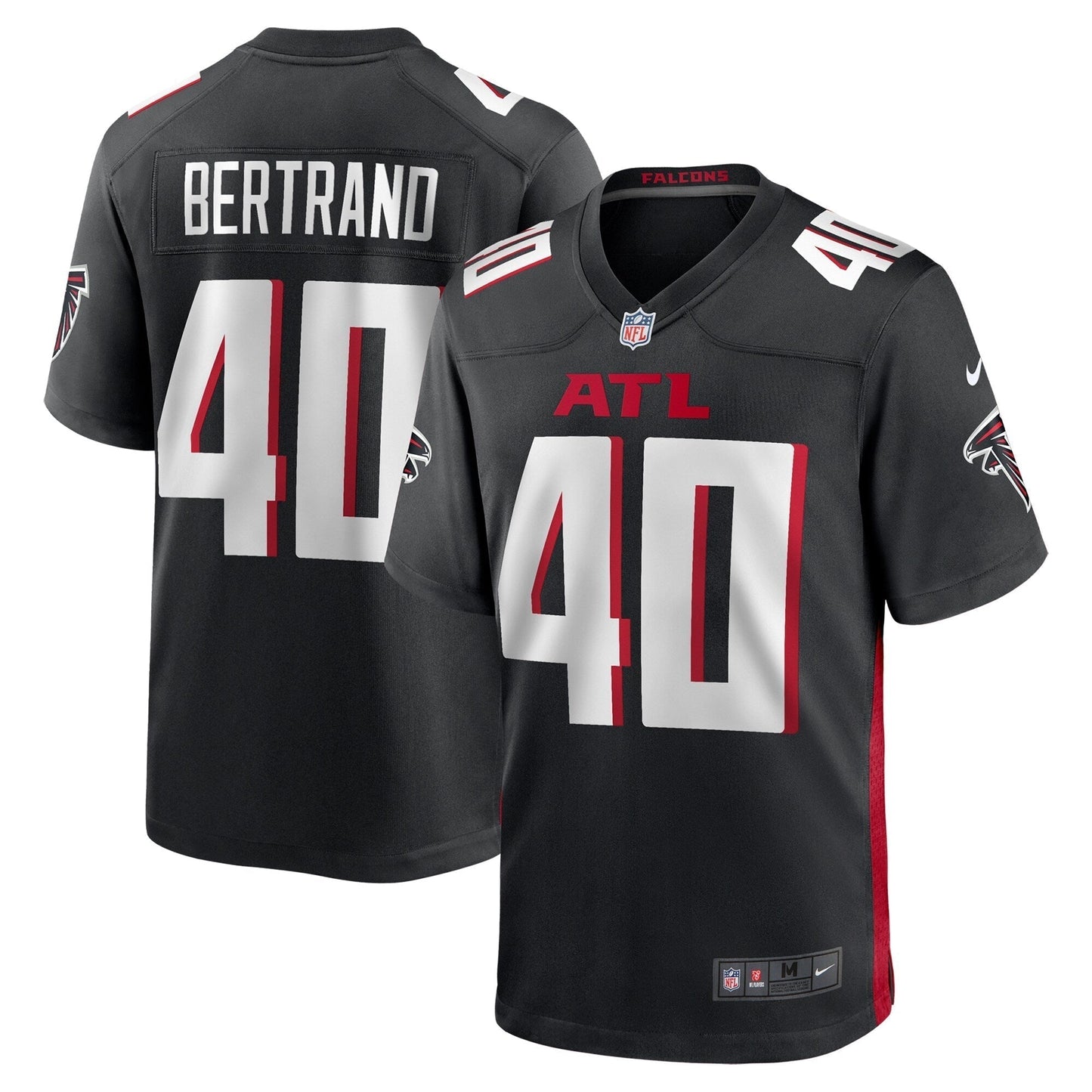 JD Bertrand Atlanta Falcons  Team Game Jersey -  Black