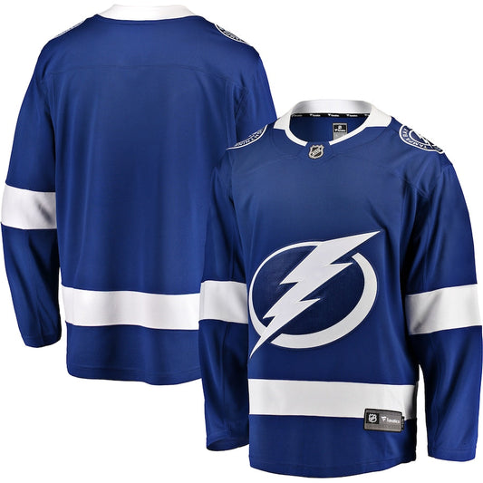 Custom Men's Tampa Bay Lightning Blue Breakaway Home Jersey