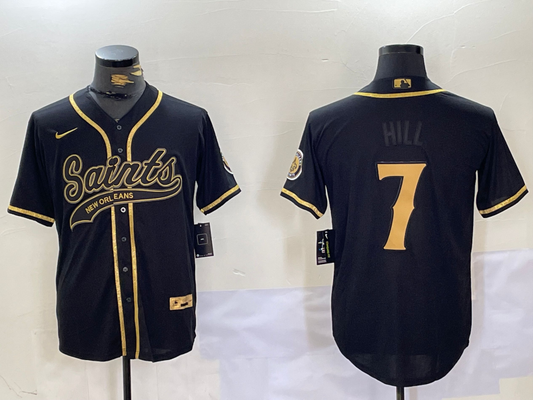 Men's New Orleans Saints Taysom Hill Black Team Player Jersey