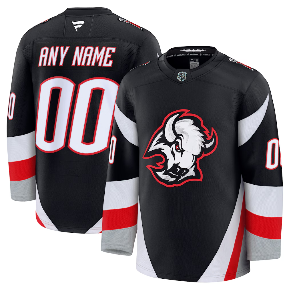 Men's Buffalo Sabres Fanatics Black Alternate Premium Custom Jersey
