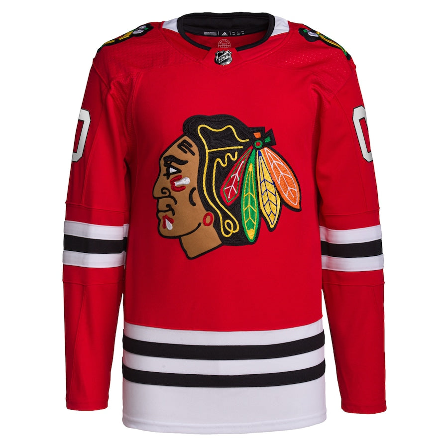 Custom Chicago Blackhawks Home Primegreen Custom Jersey - Red