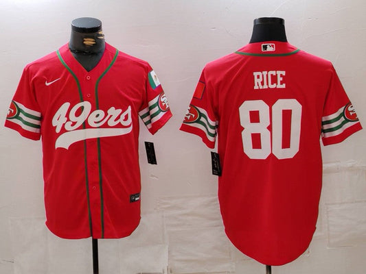 Men's San Francisco 49ers Jerry Rice Scarlet Game Player Jersey