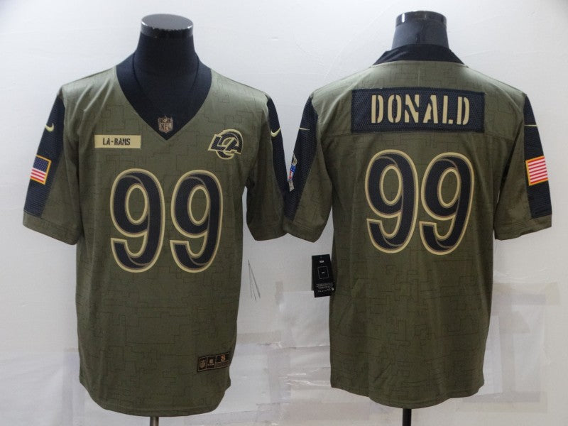 Men's Los Angeles Rams Aaron Donald Brown Game Player Jersey
