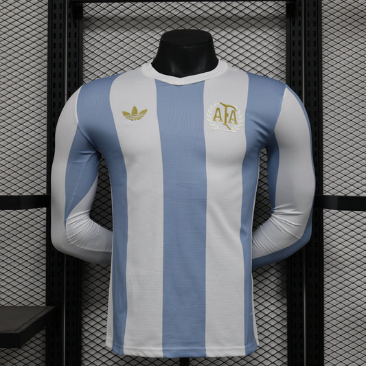2026 Argentina Anniversary Edition Long-Sleeve Home Player Version Jersey