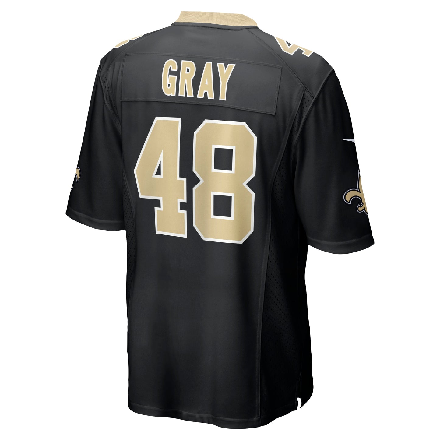 J.T. Gray New Orleans Saints  Game Jersey - Black