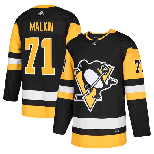Men's Pittsburgh Penguins Evgeni Malkin  Black Authentic Player Jersey