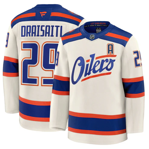 Leon Draisaitl Detroit Edmonton Oilers Centennial Fanatics 100th Anniversary Jersey