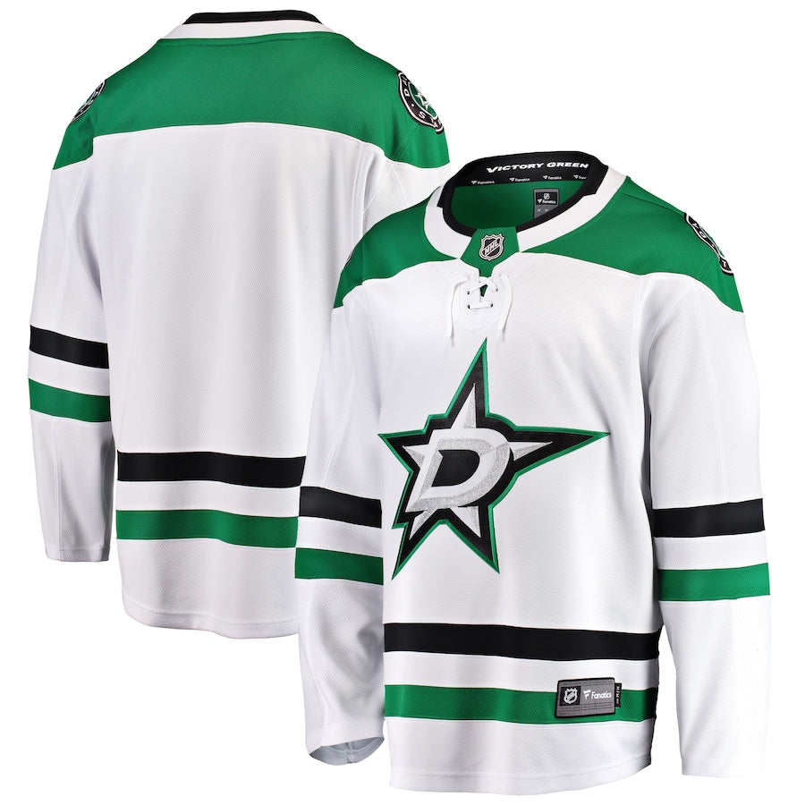 Custom Dallas Stars Breakaway Away Jersey - White
