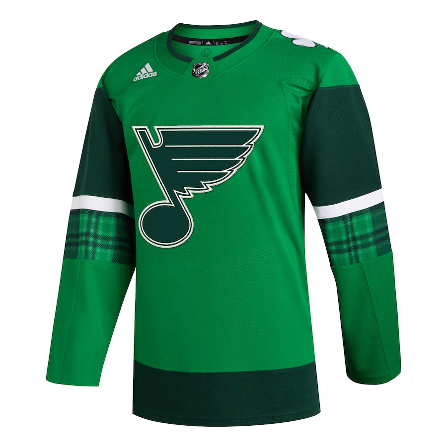 Men's St. Louis Blues  Kelly Green 2023 St. Patrick's Day Primegreen Authentic Jersey