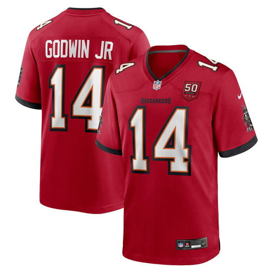 Tampa Bay Buccaneers Chris Godwin Jr. Red 50th Season Team Game Jersey