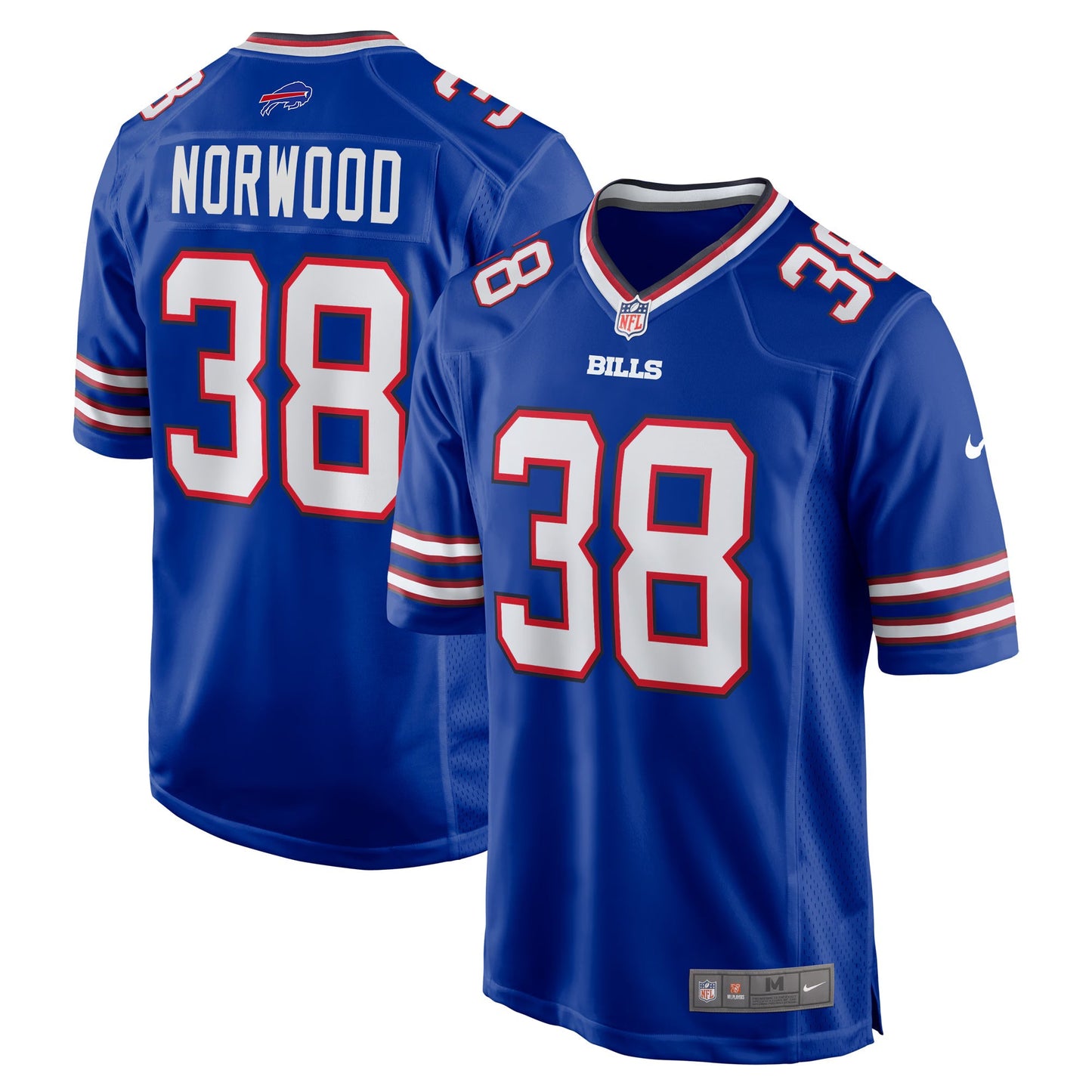 Buffalo Bills Tre Norwood Royal Team Game Jersey