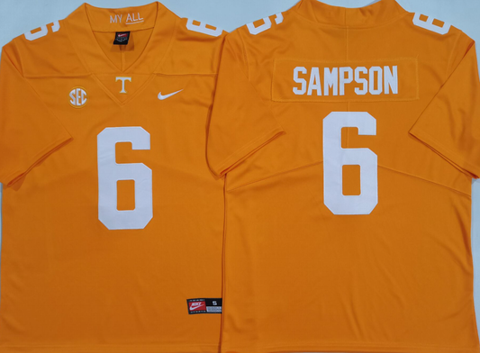 Men's Tennessee Volunteers Dylan Sampson Orange Game Jersey