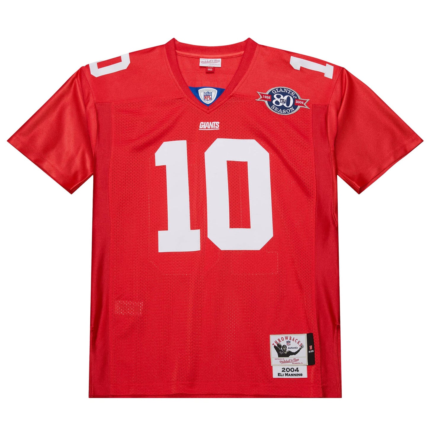 New York Giants 2004 Eli Manning Mitchell & Ness Red Authentic Throwback Retired Player Jersey