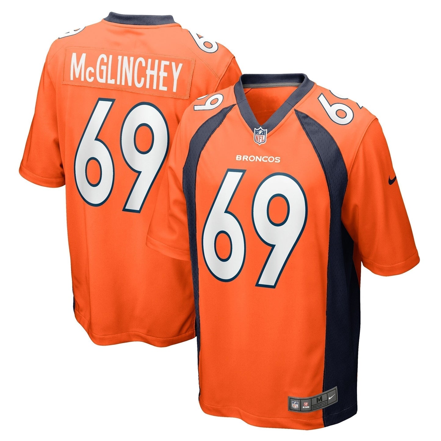 Mike McGlinchey Denver Broncos  Game   Jersey - Orange