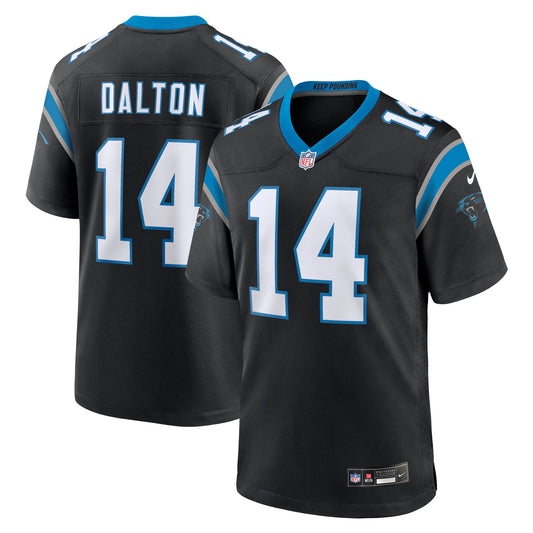 Carolina Panthers Andy Dalton Black Team Game Jersey