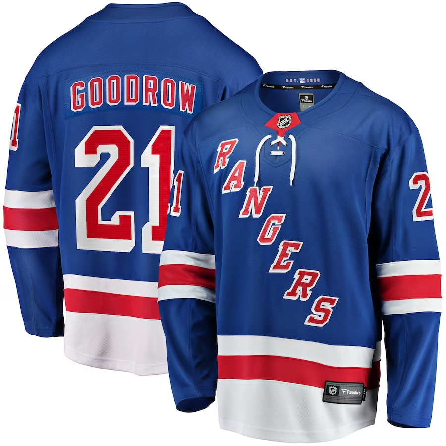 Men's New York Rangers Barclay Goodrow Blue Player Game Jersey