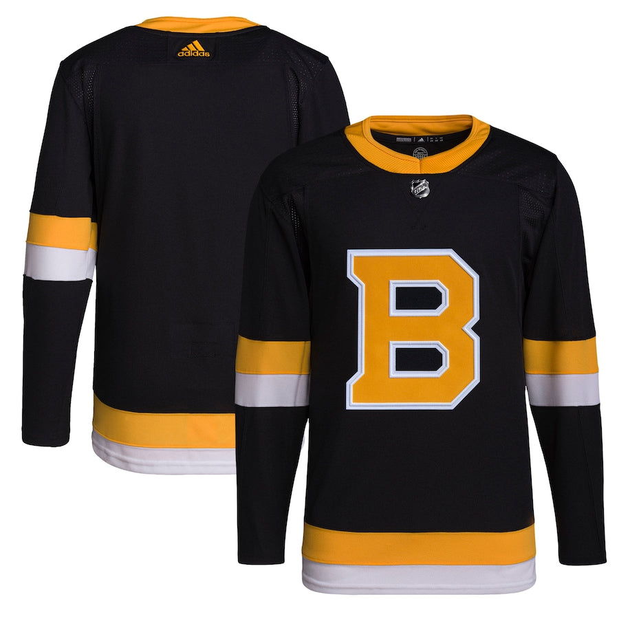 Custom Boston Bruins Men's Alternate Primegreen Jersey - Black