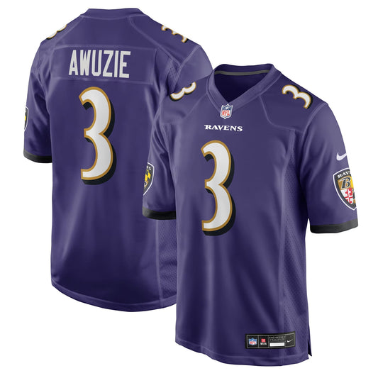 Baltimore Ravens Chidobe Awuzie Purple Team Game Jersey