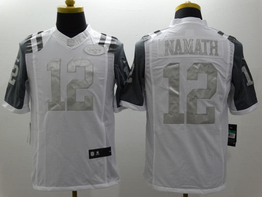 Men's New York Jets Joe Namath #12 White Game Player Jersey1