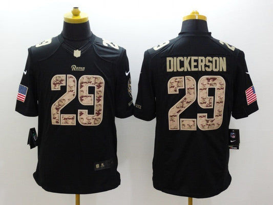 Men's Los Angeles Rams Eric Dickerson #29 Black Game Jersey1