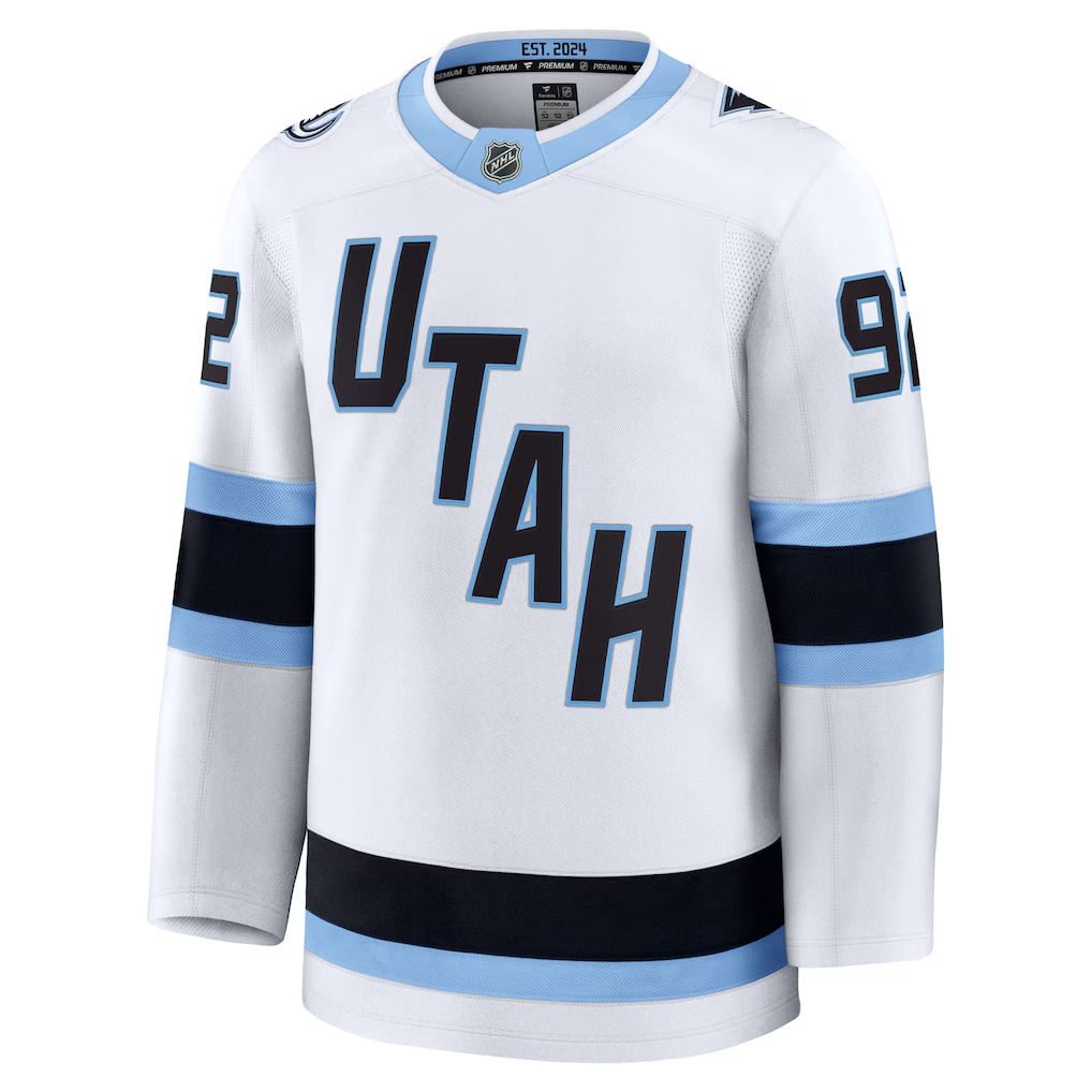 Logan Cooley Utah Mammoth Fanatics Away Premium Player Jersey - White