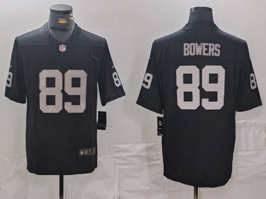 Men's Las Vegas Raiders Brock Bowers #89 Black 2024 NFL active First Round Pick Player Game Jerseys