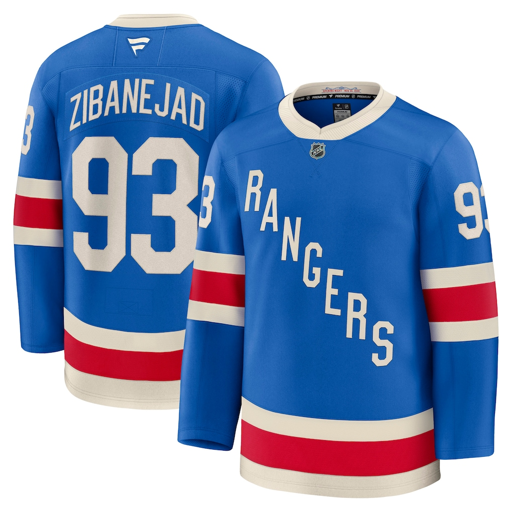 Mika Zibanejad New York Rangers Fanatics Centennial Premium Jersey - Blue