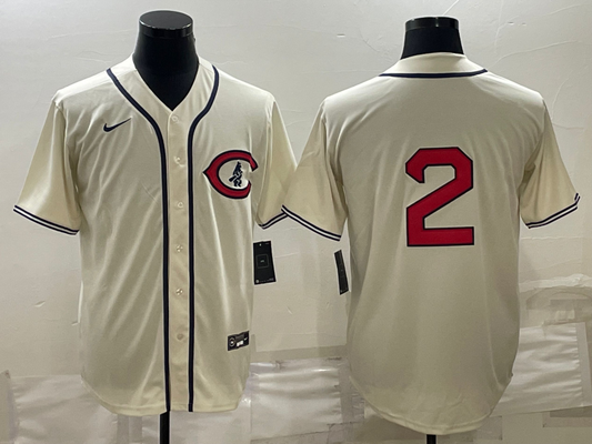 Men's Chicago Cubs Nico Hoerner Cream Player Name Jersey