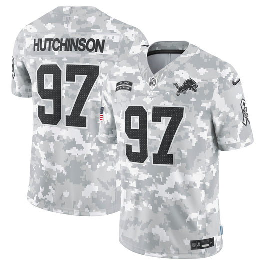 Aidan Hutchinson Detroit Lions  2024 Salute to Service Limited Jersey - Arctic Camo