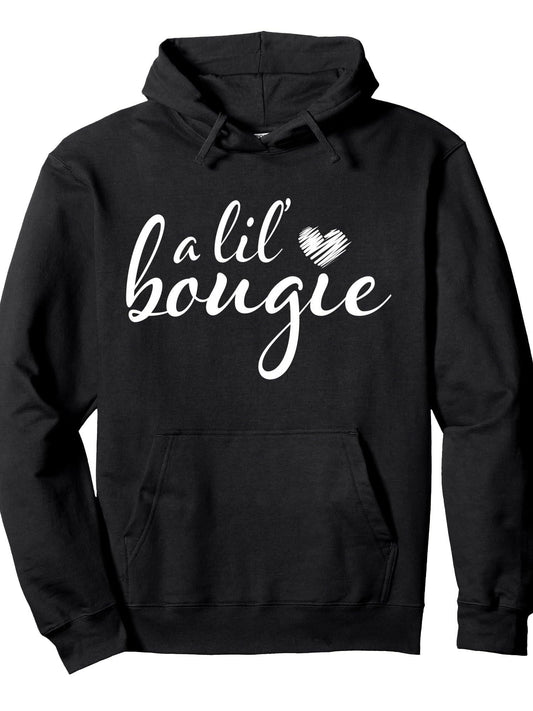 A Lil Bougie Funny Women Apparel Pullover Hoodie Ramadan Black 250gsm Cotton Long Sleeve Men Casual Hoodie