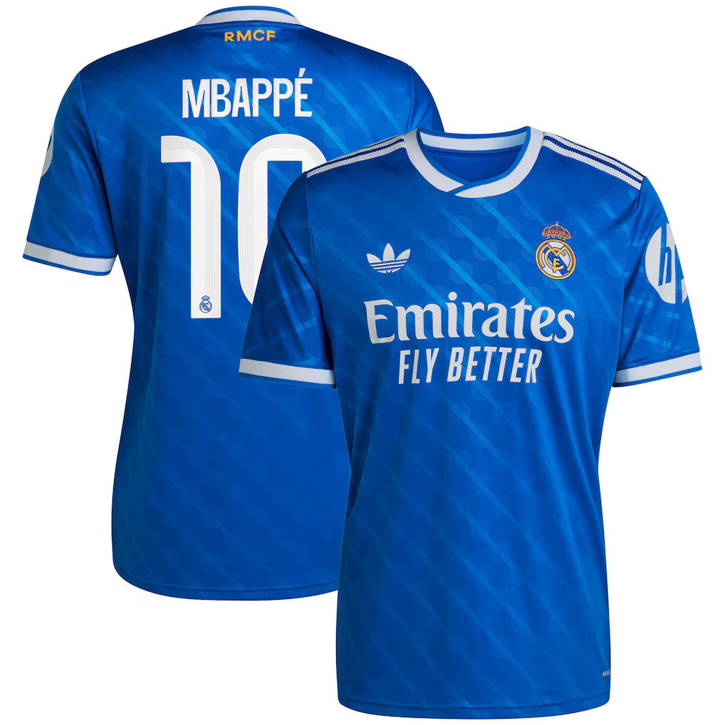 Kylian Mbapp Real Madrid 2025/26 Third Player Jersey - Blue