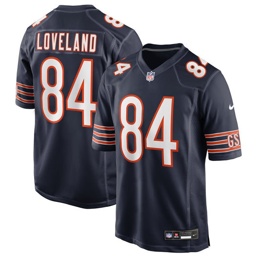 Chicago Bears Colston Loveland  Navy 2025 NFL Draft First Round Pick Game Jersey